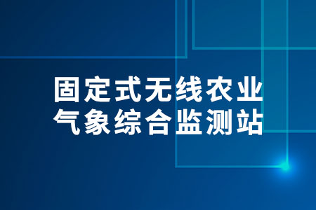 固定式無線農業(yè)氣象綜合監(jiān)測站