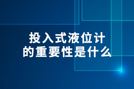 投入式液位計(jì)的重要性是什么